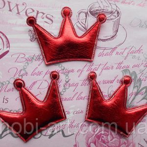 Аплікація № 79  3х4см (червоний глянець)