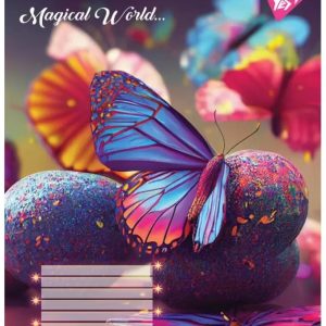 Зошит в косу лінію, 12 аркушів, "YES",  "Magical world"-2