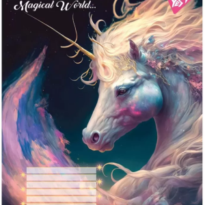 Зошит в косу лінію, 12 аркушів, "YES", "Magical world"-3