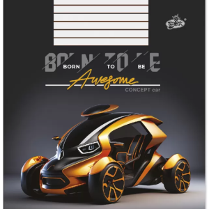 Зошит в лінію, 12 аркушів, "Бріск", "Концепт авто"-4