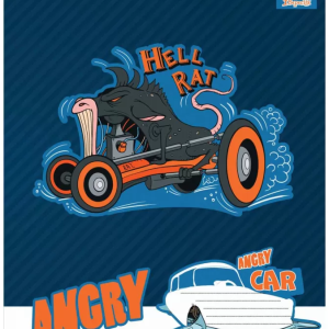 Зошит == в лінію, 12 аркушів, "1В", "Angry car"-3