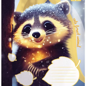 Зошит == в лінію, 12 аркушів, "YES", "Cute forest animal"-1