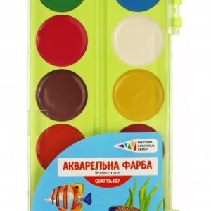 Фарби акварельні "ГАММА-Н" ПЛАСТ "Craft&Joy" 12кольорів (312046/Cr)
