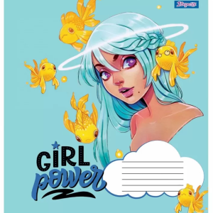 Зошит // в косу лінію, 12 аркушів, "1В", "Girl power"-2