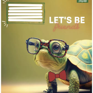 Зошит // в косу лінію, 12 аркушів, "1В", "Let's be friends"-3