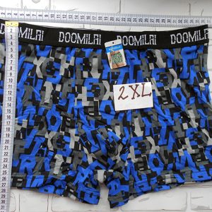 Труси чоловічі боксери,  2XL, сині букви, резинка DOOMILAI