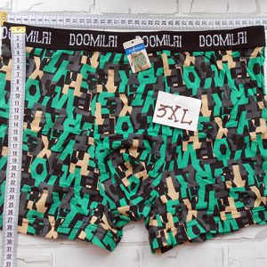 Труси чоловічі боксери,  3XL, зелені букви, резинка DOOMILAI